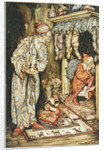 Illustration Depicting Santa Claus Delivering Gifts by Arthur Rackham