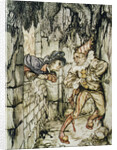 Illustration Depicting Fortunado and Montresor by Arthur Rackham