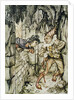Illustration Depicting Fortunado and Montresor by Arthur Rackham