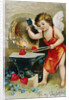 To My Valentine Postcard with Cupid at a Forge by Anonymous