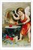To My Valentine Postcard with Cupid at a Forge by Anonymous