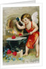 To My Valentine Postcard with Cupid at a Forge by Anonymous