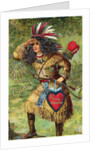 Will He Come? Valentine Postcard by Anonymous