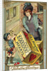 Valentine Greetings Postcard with Cupid's Crate of Hearts by Anonymous