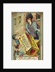 Valentine Greetings Postcard with Cupid's Crate of Hearts by Anonymous