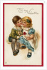 Little Darlings Valentine Postcard by Anonymous