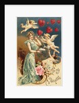 To My Valentine Postcard with Flying Cupids by Anonymous
