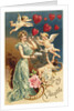 To My Valentine Postcard with Flying Cupids by Anonymous