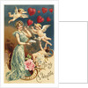 To My Valentine Postcard with Flying Cupids by Anonymous
