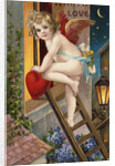 With My Love Valentine Postcard by Anonymous