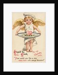 Cupid the Cook Postcard by Anonymous