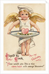 Cupid the Cook Postcard by Anonymous