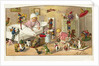 Postcard of Toys Waking a Little Girl by Pauli Ebner