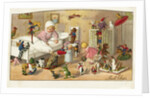 Postcard of Toys Waking a Little Girl by Pauli Ebner