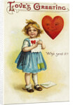 Love's Greeting Postcard by Anonymous