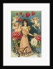 To My Valentine Postcard with Cupids and a Woman by Anonymous