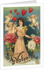To My Valentine Postcard with Cupids and a Woman by Anonymous