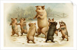 Postcard of Dancing Pigs by Anonymous