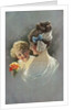 Postcard of Mother Holding Daughter by Anonymous