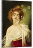 Postcard of Woman Blowing Bubbles by B. Zickendraht