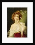 Postcard of Woman Blowing Bubbles by B. Zickendraht