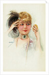 Postcard of a Young Woman by Lotte Usabal