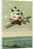 Postcard of Boys Dusting the Man on the Moon by Anonymous