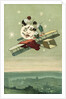 Postcard of Boys Dusting the Man on the Moon by Anonymous