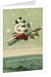 Postcard of Boys Dusting the Man on the Moon by Anonymous