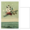 Postcard of Boys Dusting the Man on the Moon by Anonymous