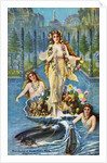 Postcard of Alaska-Yukon-Pacific Allegorical Painting by C.A. Holland