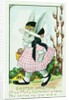 Easter Greeting Postcard with Miss Molly Cottontail by Anonymous