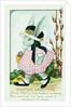 Easter Greeting Postcard with Miss Molly Cottontail by Anonymous