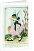 Easter Greeting Postcard with Miss Molly Cottontail by Anonymous