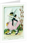 Easter Greeting Postcard with Miss Molly Cottontail by Anonymous