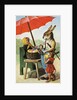 Postcard Showing Rabbits Buying Eggs from a Hen by Anonymous