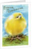 Easter Greetings Postcard with a Chick by Anonymous
