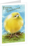 Easter Greetings Postcard with a Chick by Anonymous