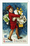 A Joyous Christmas. A Wish of Kindly Meaning and Greeting from a Friend Postcard by Ellen H. Clapsaddle
