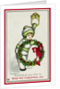 Knocking at Your Door to Wish You Christmas Joy Postcard by Pauli Ebner