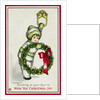 Knocking at Your Door to Wish You Christmas Joy Postcard by Pauli Ebner