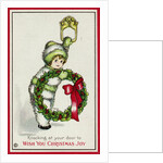 Knocking at Your Door to Wish You Christmas Joy Postcard by Pauli Ebner
