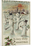 A Very Jolly Christmas Postcard by Anonymous