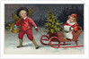 Postcard with Children and a Sleigh by Anonymous