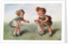 Postcard with Little Girls and a Doll by Anonymous