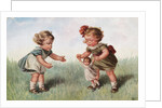 Postcard with Little Girls and a Doll by Anonymous