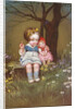 Postcard with a Little Girl and Her Doll by Anonymous
