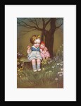 Postcard with a Little Girl and Her Doll by Anonymous