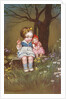 Postcard with a Little Girl and Her Doll by Anonymous