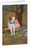 Postcard with a Little Girl and Her Doll by Anonymous